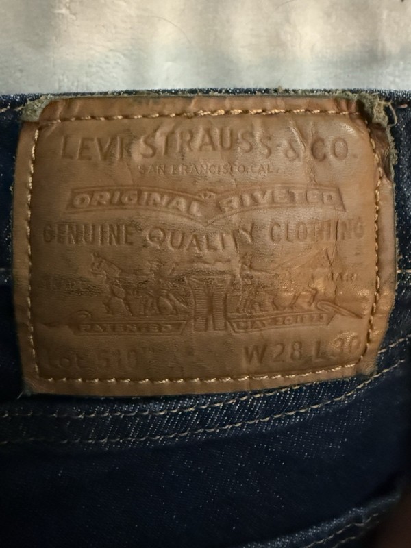 Levi's Vintage 510 Skinny Fit Men's Jeans 28x30 big E