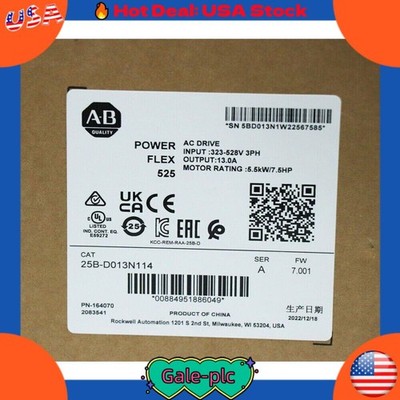 AB 25B-D013N114 /A Allen-Bradley PowerFlex 525 5.5kW 7.5Hp AC Drive US Free Tax