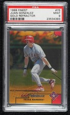 1999 Topps Finest Gold Refractor /100 Juan Gonzalez #75 PSA 9 MINT f2e