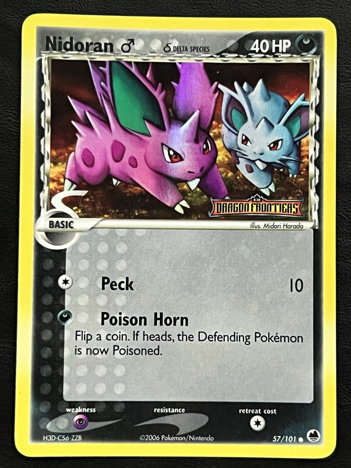 Pokemon Nidoran Delta Species Reverse Holo - Dragon Frontiers - 57/101 NM