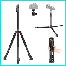 Light Stand for Photography, Adjustable 6.56ft/200cm Aluminum Tripod with 360...