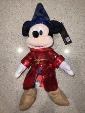 Disney Fantasia 80th Anniversary Sorcerer Mickey Mouse Sequined Plush NWT