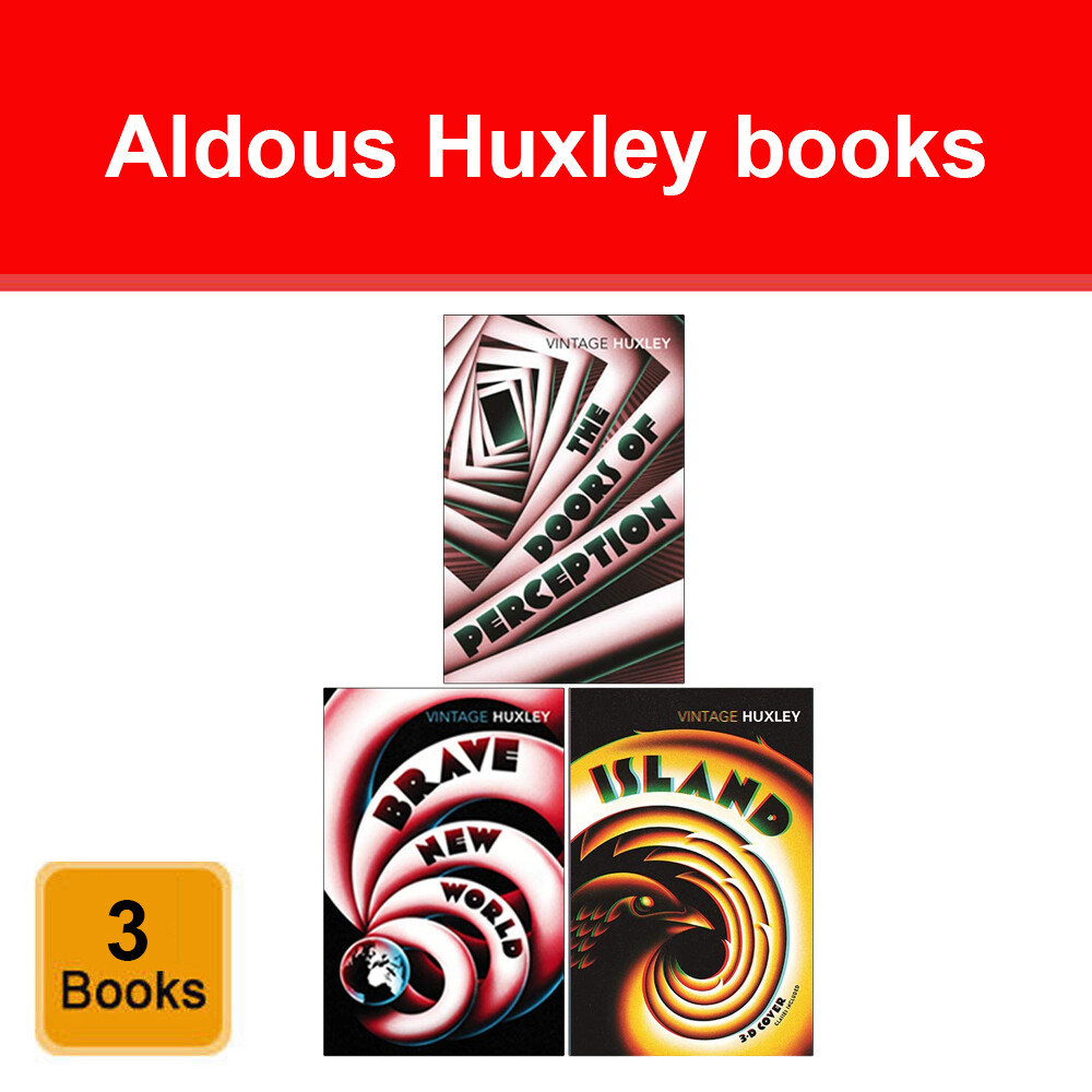 Aldous Huxley 3 books collection set Doors of Perception,Brave New World,Island