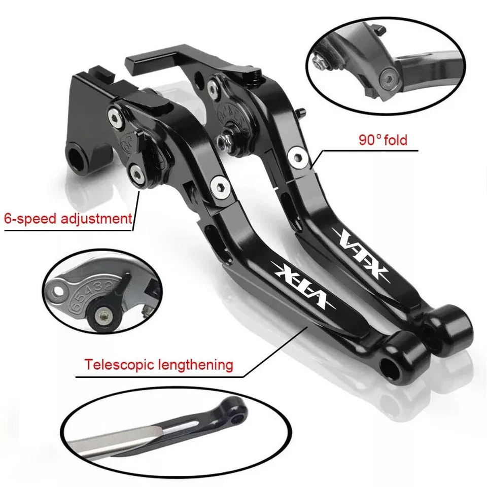 motorcycle Brake Clutch Lever for Honda VT600 VT750 VT1100 VT1300 VTX1300 Foto 4 de 4