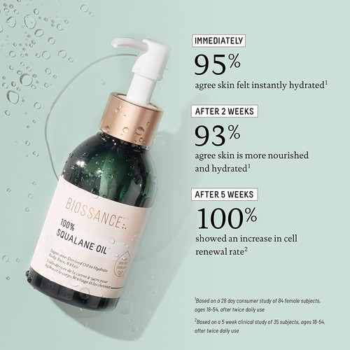 New Biossance 100% Squalane Oil - Full Size - 100 ml / 3.38oz - Picture 2 of 2