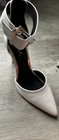 Women Ankle Strap Stilettos Heel Shoes White Size 6.5 super cute — photo 8