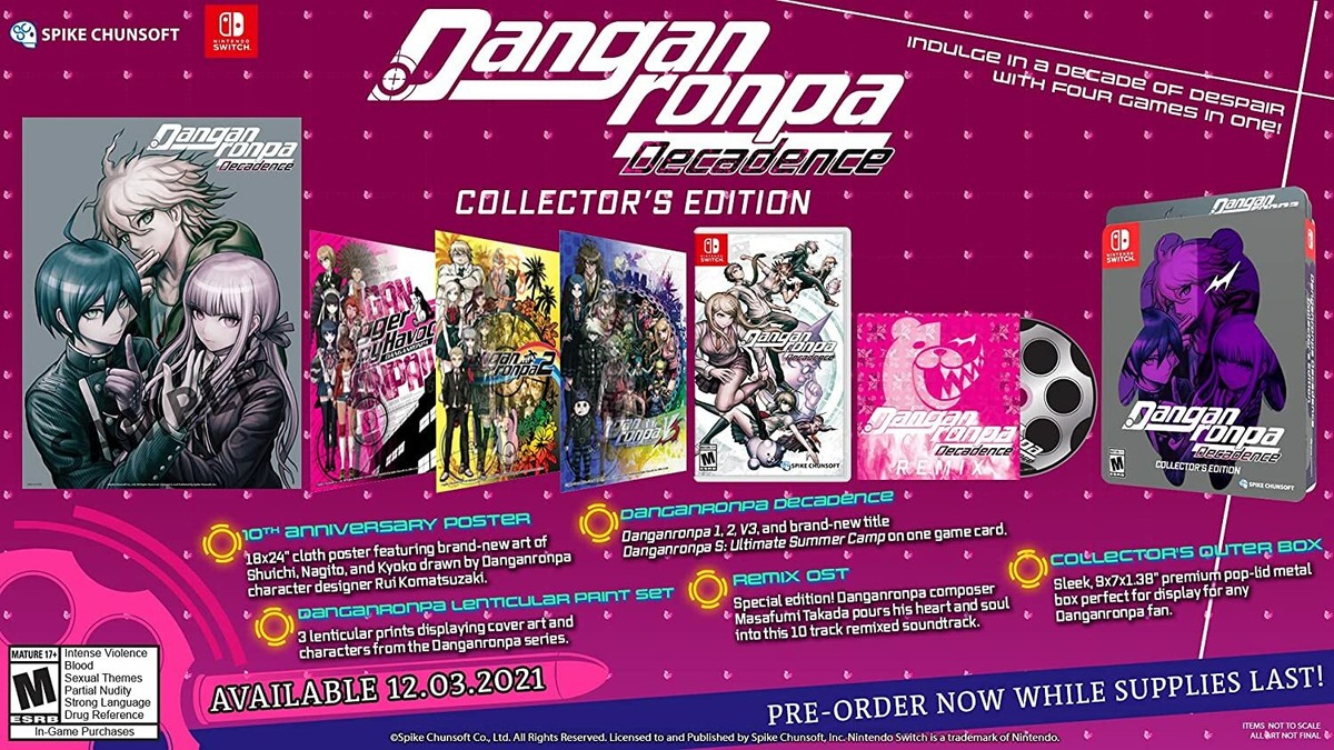 【新品】Switch Danganronpa Decadence Danganronpa Decadence Collector's Edition Nintendo Switch Sealed