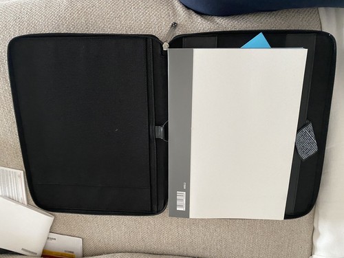 Portablocco Piquadro sottile formato A4 in nylon e pelle Portachiavi - Foto 3 di 3