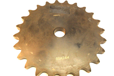 AMEC 60A24H Flat Roller Chain Sprocket - 24 Hardened Teeth 3/4