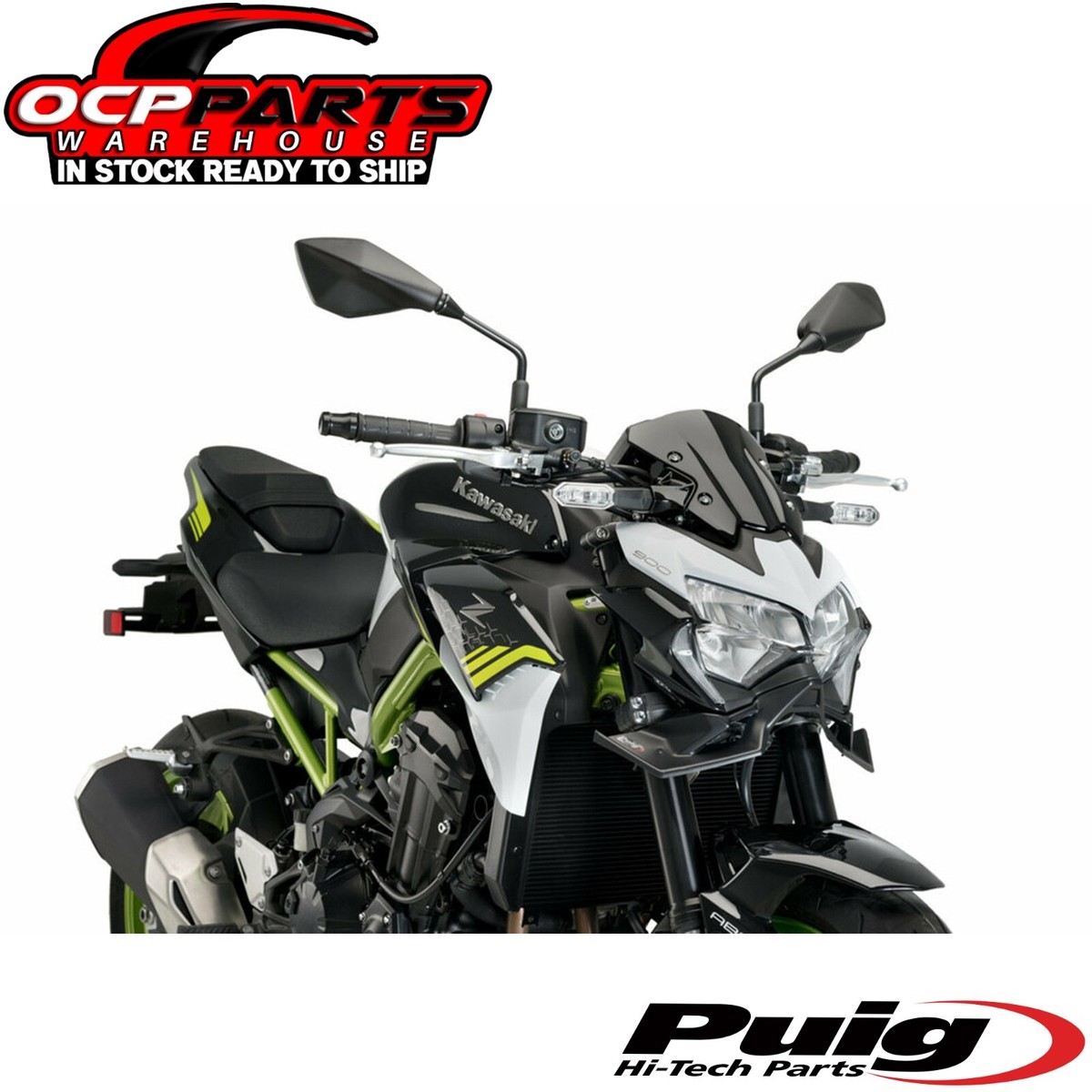 NEW PUIG 2022 - 2023 KAWASAKI Z900 900SE BLACK DOWNFORCE FRONT