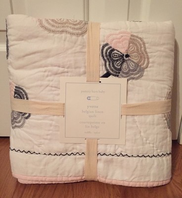 New Pottery Barn Kids Baby Yvette Crib Toddler Quilt Monogram K