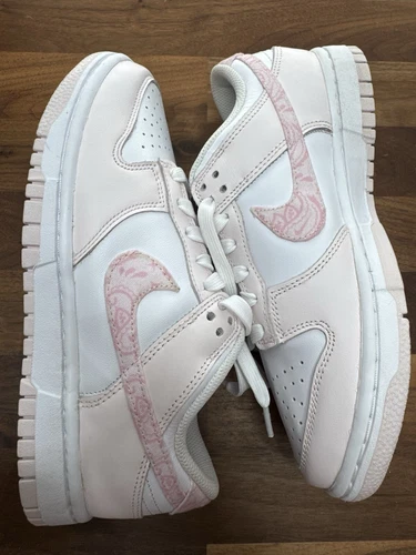 Nike Dunk Low Pink Paisley Pearl Pink Shoes FD1449-100 Women’s Size 6.5 No Lid