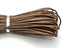 50 Meters Brown Waxed Cotton Beading Cord 1.5mm Macrame Jewelry String