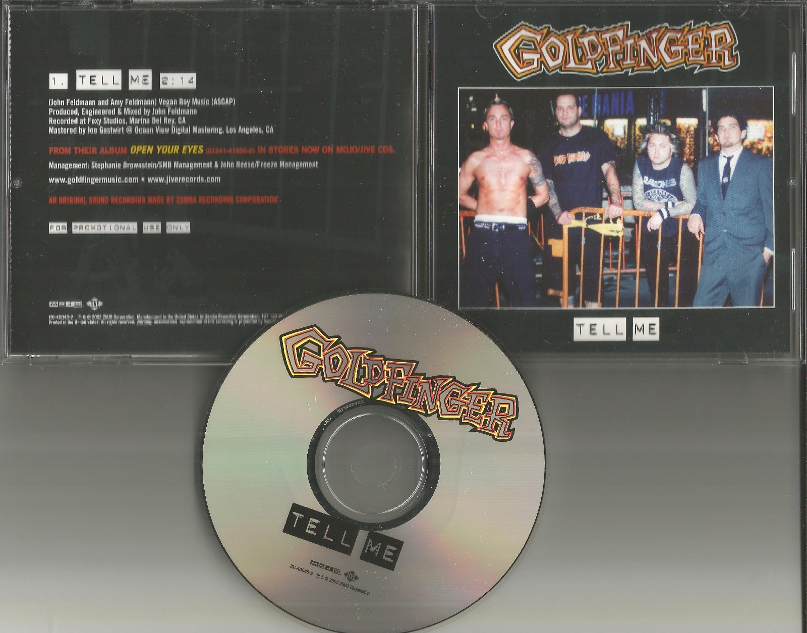 GOLDFINGER Tell me PROMO Radio DJ CD Single 1992 USA MINT w/ Review Quotes