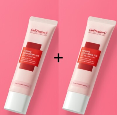 Cell Fusion C Toning Sunscreen 100 SPF 50+ /PA++++ 45ml 2ea  K-beauty