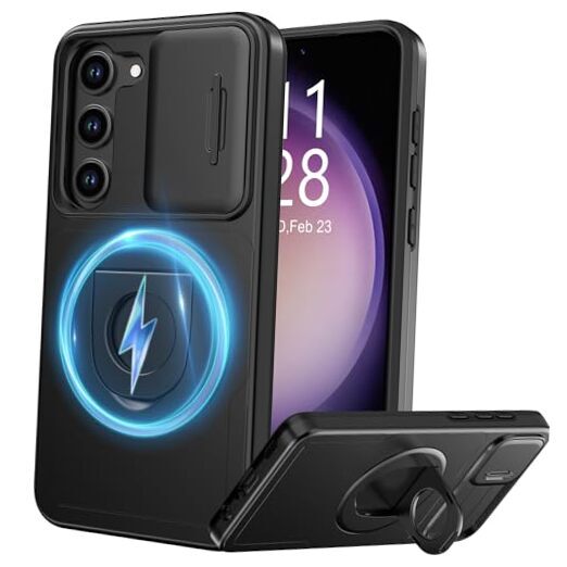 for Samsung Galaxy S23 Plus Case with Galaxy S23 Plus -L Black Magnetic