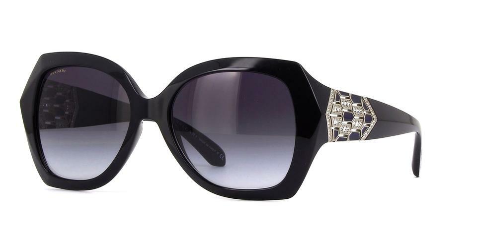 RARE NEW Genuine BVLGARI Black Silver Blue Crystals RARE NEW Genuine BVLGARI Black Silver Blue Crystals