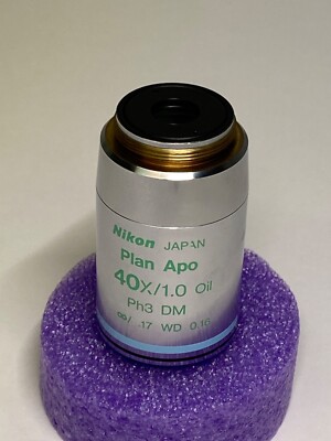 NIKON PLAN APO 40X/1.0 OIL PH3 DM  /0.17 WD 0.16 OBJECTIVE