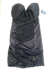 NEW Vintage Seductively Slim by Smoothie Shape Wear 34D Girdle Black Lace Trim