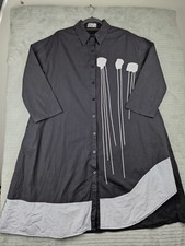 PHANKARAT Womens Size 18 Black Shirt Dress Pockets Alternative Goth Punk VGC 