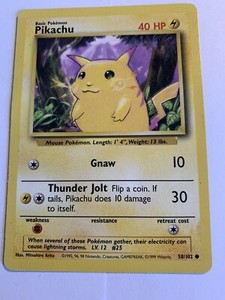 Pikachu Card 1995 | eBay