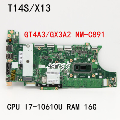 Orig Motherboard for Lenovo ThinkPad T14S/X13 CPU I7-10610U UMA 16G 5B20Z45866