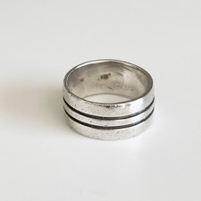 Vintage 925 Sterling Silver 8MM Wide Band Ring Size 5.75
