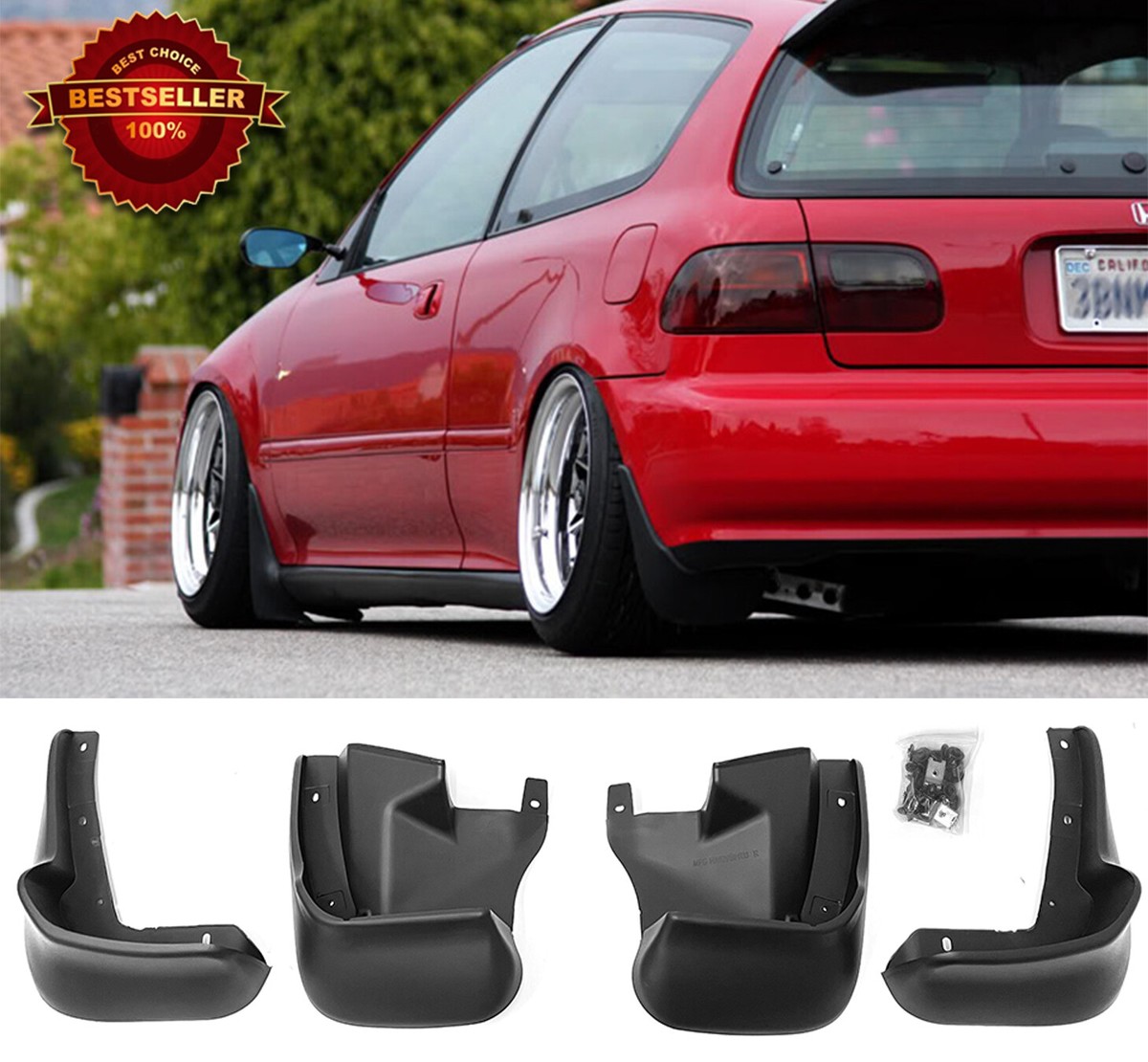 4 Pcs Factory Front Rear Mud Guards Splash Flaps For 92-95