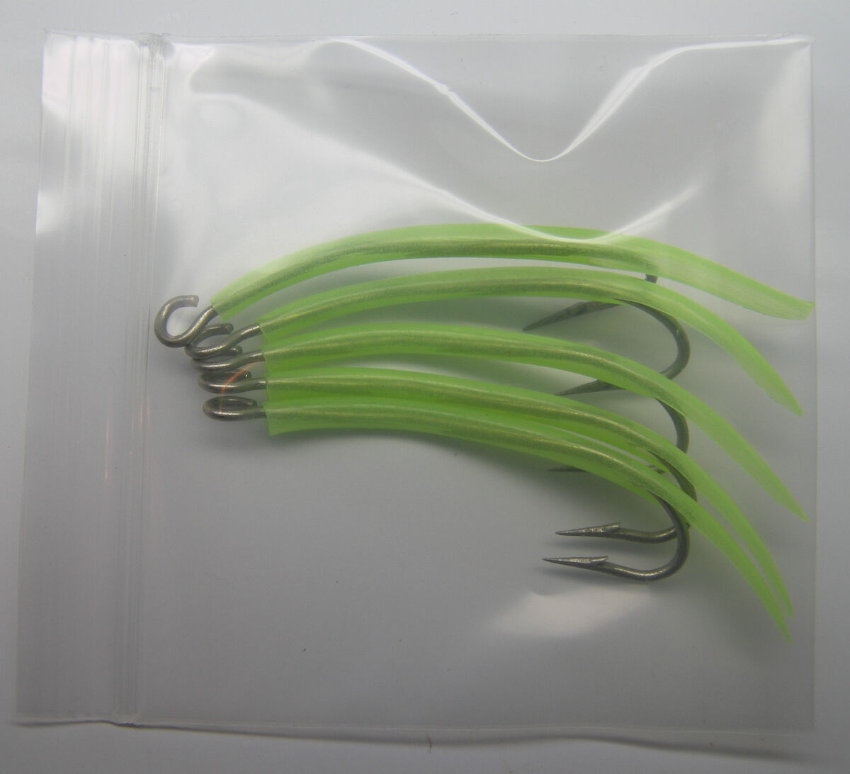 Saltwater fishing 5 pack 6/0 31022 Mustad UV Glow Tube hooks Striper jig  lure