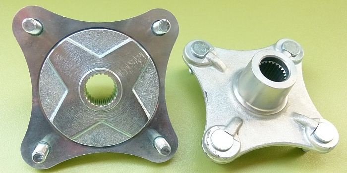 Moyeu arrière quad gamax AX100 axe transmission piece rechange roue