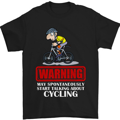 May Start Talking About Cycling Funny Herren Maglietta 100% Baumwolle