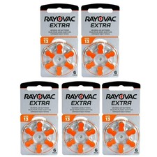 Rayovac Extra Size 13 Hearing Aid Batteries (5 X Pack of 6 ) Total 30 Batteries
