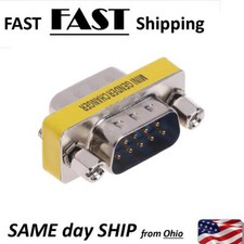 9Pin RS-232 DB9 Male to Male Serial Cable Gender Changer Coupler Adapter