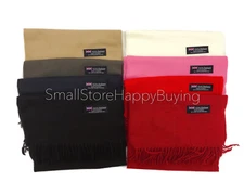 Men Women unisex 100% CASHMERE Warm PLAIN Scarf pure solid colored Wool SCOTLAND