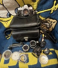 Minolta SRT-101 35mm SLR Film Camera with 55mm F1.7 MC Rokkor PF Lens Case