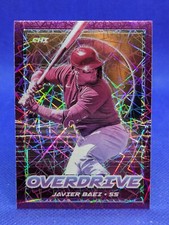 2021 Chronicles Baseball Javier Baez Overdrive Purple Velocity Prizm #1  Cubs