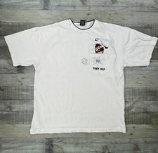 Vintage Warner Bros Store Shirt Mens Large White Tasmanian Devil Teed Off 1996