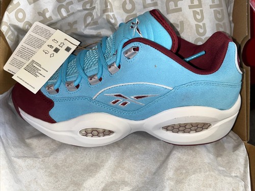 reebok question low blue maroon