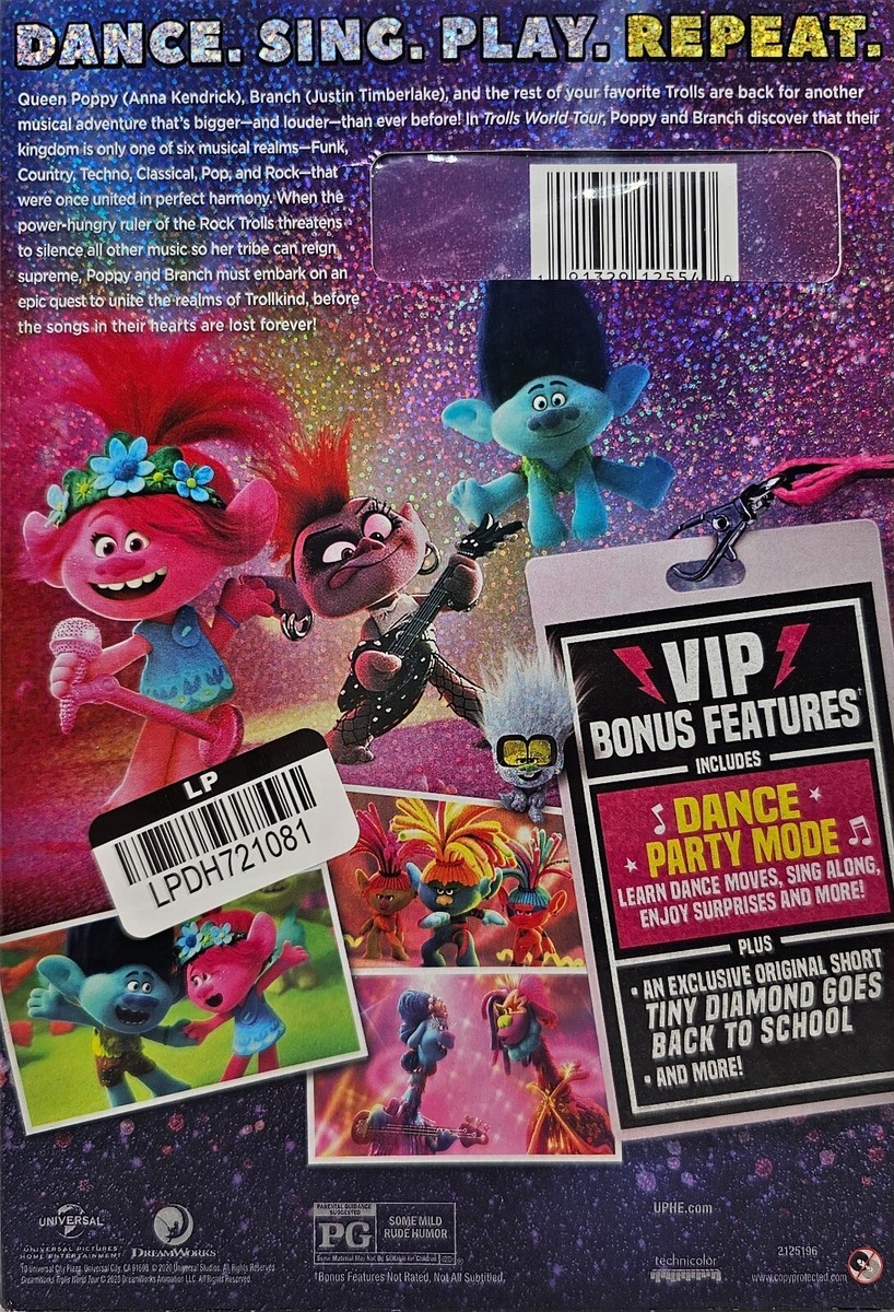Trolls World Tour (DVD, 2020) New/Sealed 191329125540| eBay