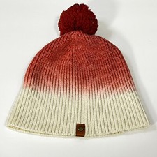 Frye Co. Purple Pom Knit Winter Hat Thermal Knit Beanie Women's OSFA Ombre