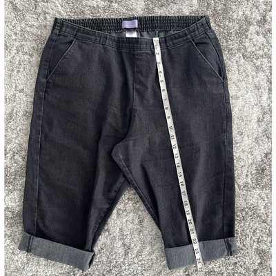 Laura Scott Womens Jean Shorts Black 