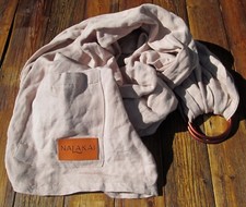NWOT Nalakai Ring Sling Baby Carrier Luxury Bamboo and Linen Wrap Pink Mauve
