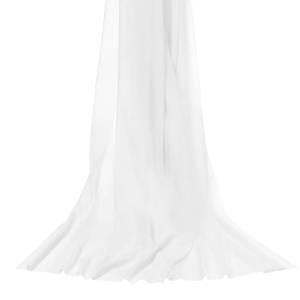 Boda Arco Cortina Tela 2 Paneles 30" x 20 Pies Gasa Transparente Cortinas Blanco - Imagen 2 de 4