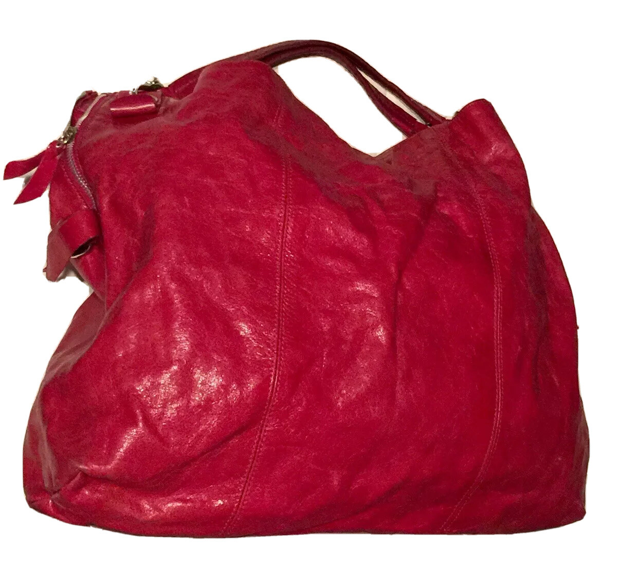 ITALIAN GIANNI CHIARINI SHOULDER SHOPPER HOBO PINK TOTE BAG