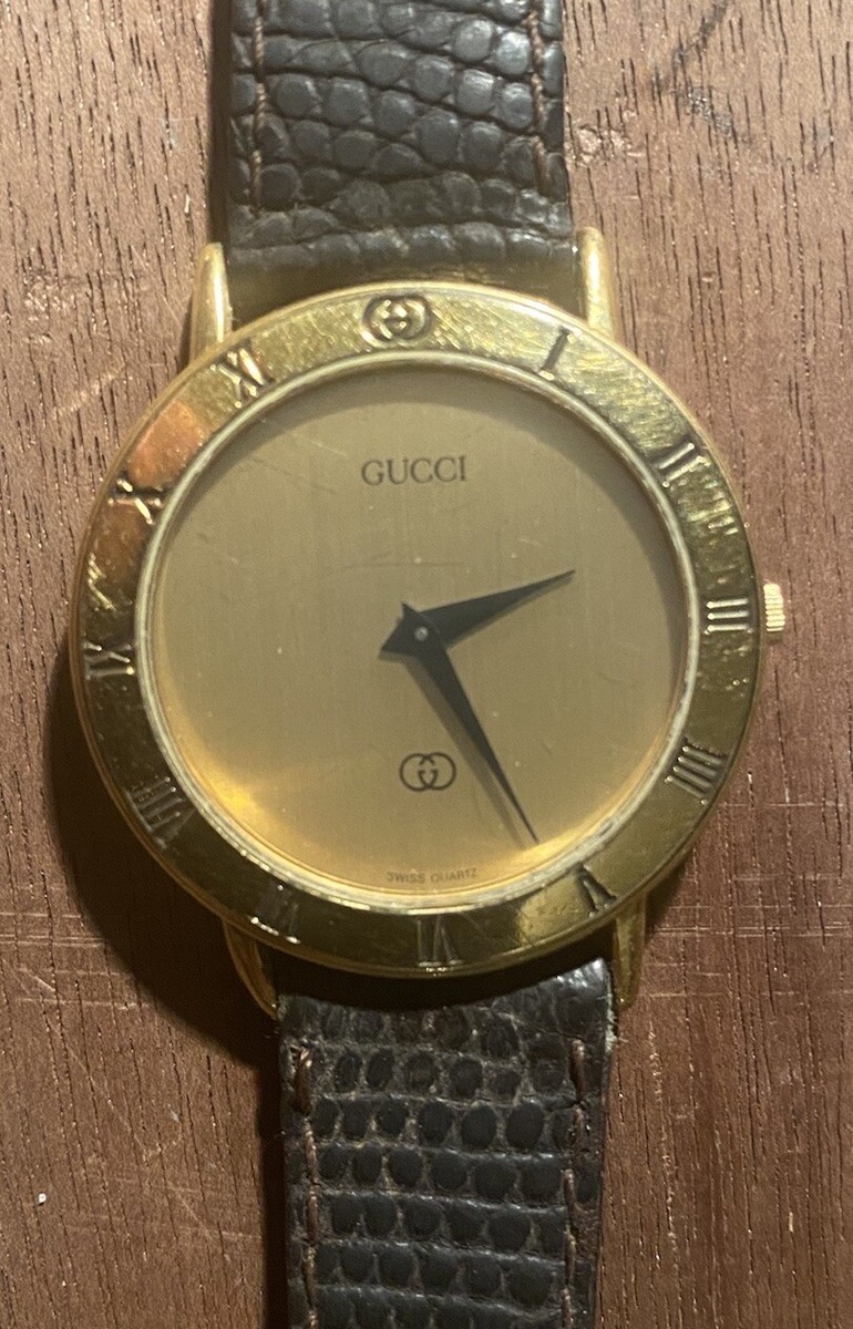 Classic Gucci Ladies Gold SS 8000 M Quartz Date EU Ship Serviced 