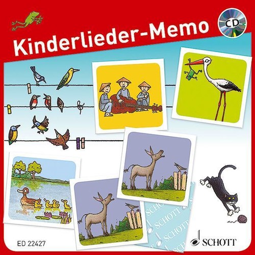 Kinderlieder-Memo | Spiel | Ausgabe mit CD (Schuber/Kassette) | Buch + CD | 2016