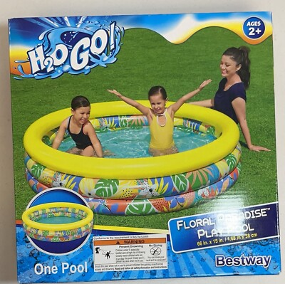 H2O GO! Floral Paradise Play Ring Pool Bestway 66” x 15” (BH12