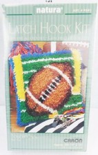 Caron Natura Football Rug Latch Hook Kit Wall Hanging P541 Sealed Easy NO TOOL 