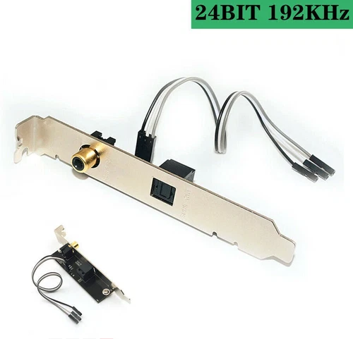 24BIT 192KHz Coaxial Digital Sound Card Baffle DAC DTS Decoder For Motherboard