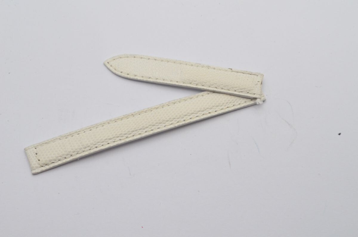 Cartier Calf Leather Bracelet 13MM Folding Clasp 12MM 13-12 White